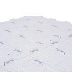 Flooring panel edges with drainage holes and locking tabs