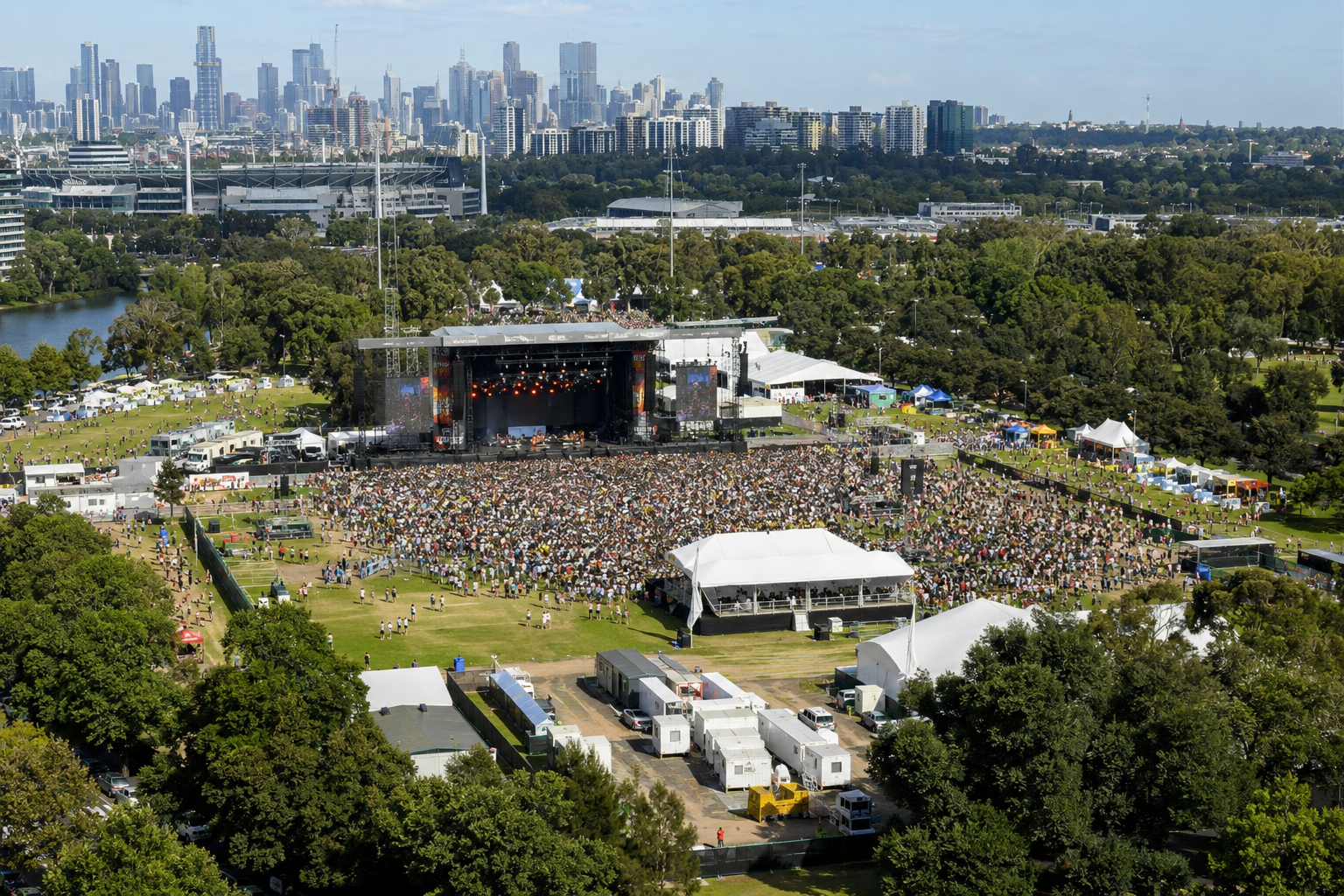 Outdoor live entertainment event production Australia